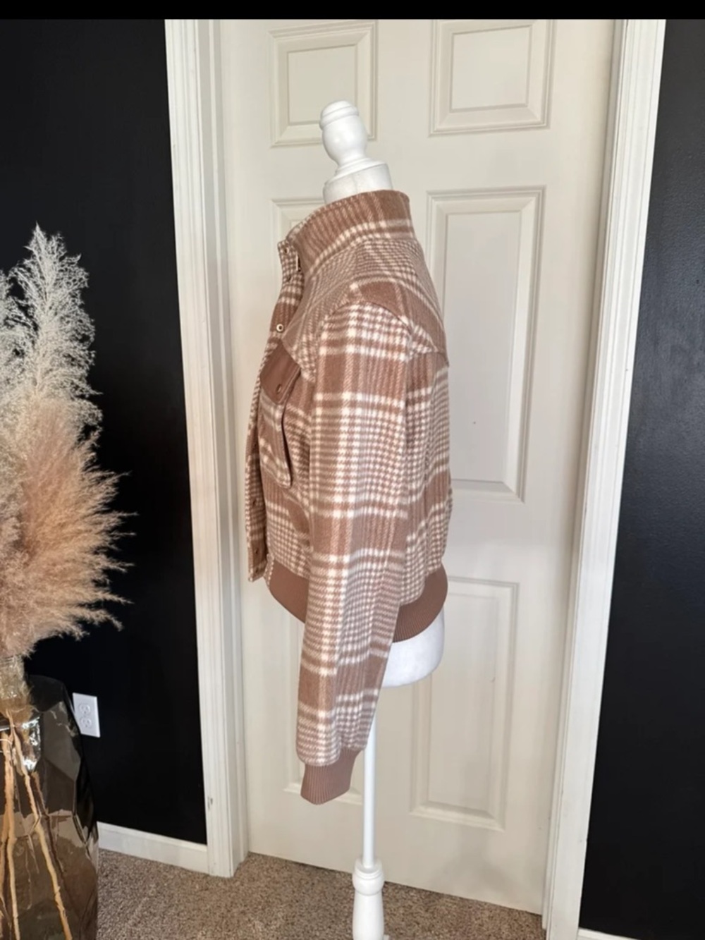 Anthropologie Avec Les Filles Plaid Bomber Jacket size Large - Picture 9 of 12